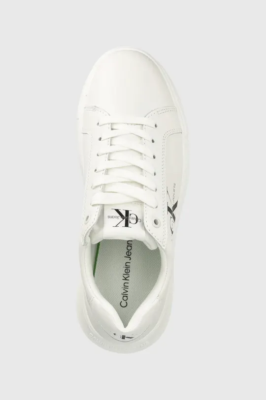 λευκό Δερμάτινα αθλητικά παπούτσια Calvin Klein Jeans YW0YW00823 CHUNKY CUPSOLE MONOLOGO W CHUNKY CUPSOLE MONO LTH WN