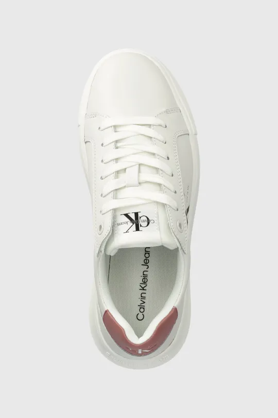 fehér Calvin Klein Jeans bőr sportcipő YW0YW00823 CHUNKY CUPSOLE MONOLOGO W