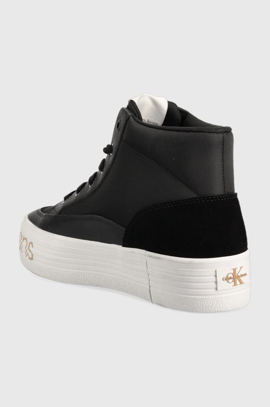 Sneakers boty Calvin Klein Jeans Yw0yw00865 Vulc Flatf Mid Wrap Around Logo  Svršek: Textilní materiál, potahová kůže Vnitřek: Textilní materiál Podrážka: Umělá hmota