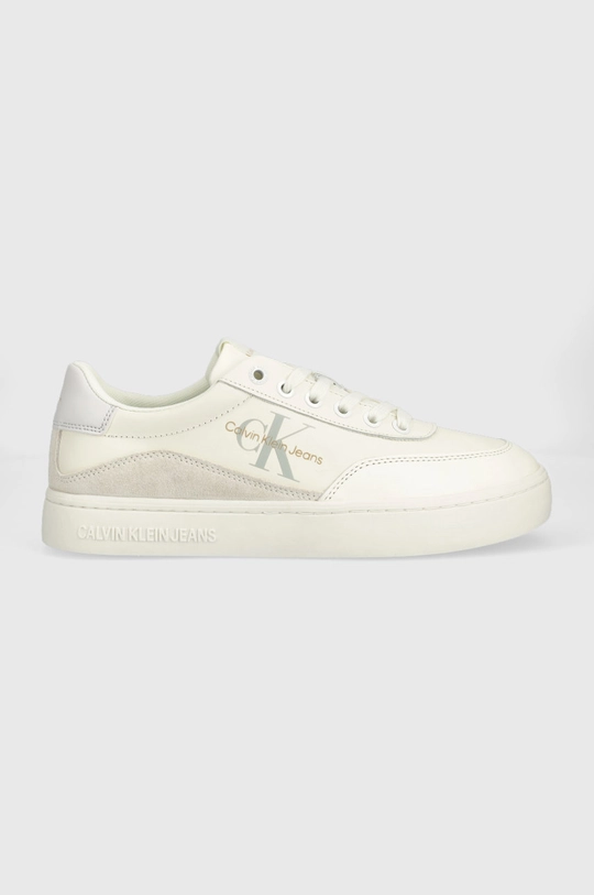 beżowy Calvin Klein Jeans sneakersy skórzane Classic Cupsole Damski