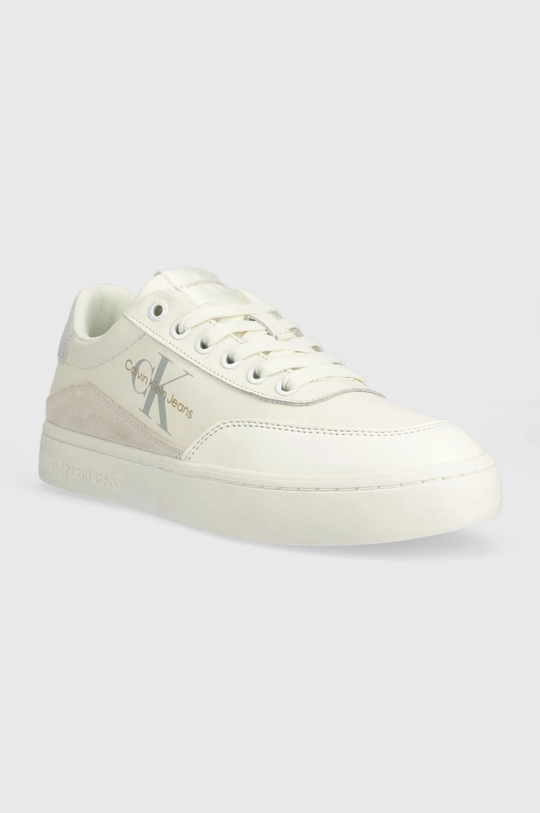 Δερμάτινα αθλητικά παπούτσια Calvin Klein Jeans Classic Cupsole μπεζ