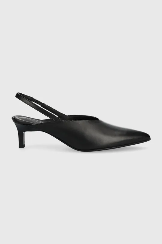 чёрный Кожаные туфли Calvin Klein HW0HW01345 GEO STIL SLINGBACK PUMP 50 Женский