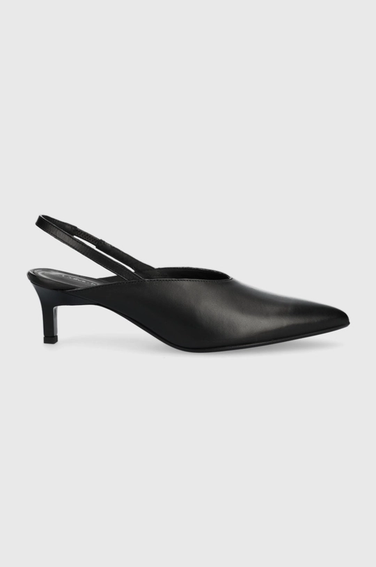 fekete Calvin Klein bőr tűsarkú HW0HW01345 GEO STIL SLINGBACK PUMP 50 Női