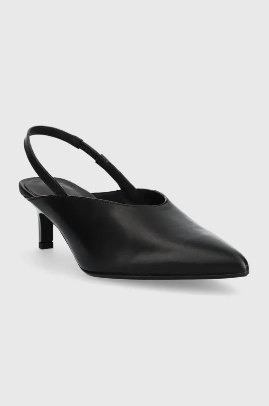 Шкіряні туфлі Calvin Klein HW0HW01345 GEO STIL SLINGBACK PUMP 50 чорний