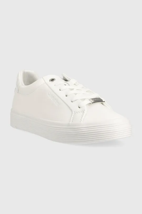 Δερμάτινα αθλητικά παπούτσια Calvin Klein HW0HW01372 VULC LACE UP λευκό