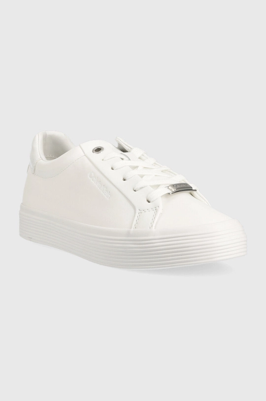 Kožne tenisice Calvin Klein HW0HW01372 VULC LACE UP bijela