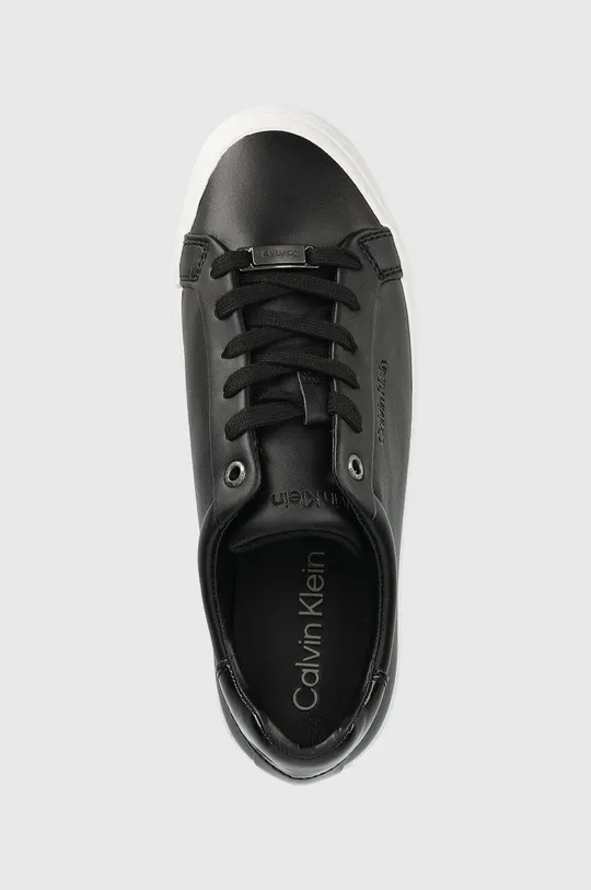 czarny Calvin Klein sneakersy skórzane HW0HW01372 VULC LACE UP