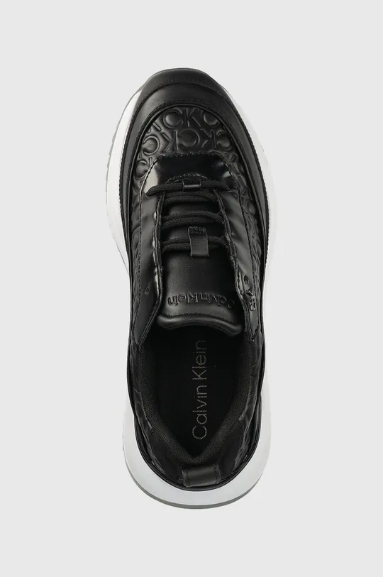 czarny Calvin Klein sneakersy HW0HW01376 CHUNKY INTERNAL WEDGE MONO MIX