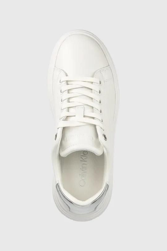λευκό Δερμάτινα αθλητικά παπούτσια Calvin Klein Hw0hw01517 Raised Cupsole Lace Up