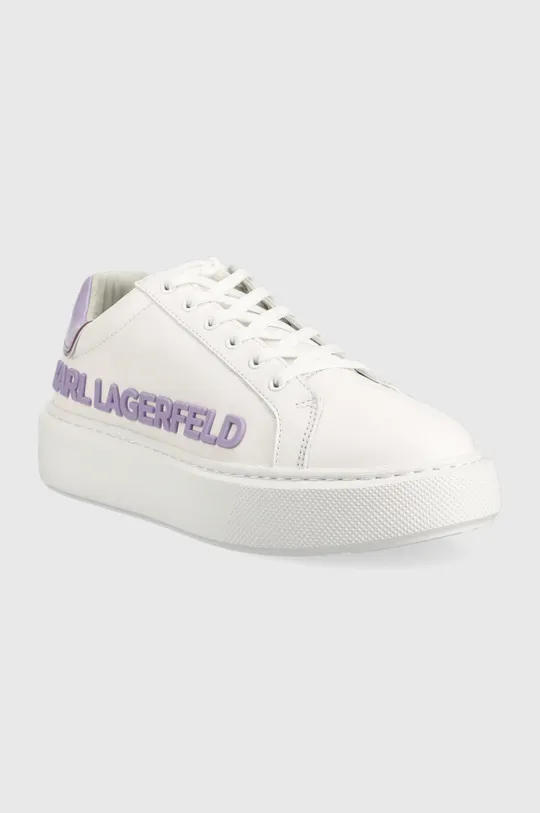 Karl Lagerfeld sneakersy skórzane MAXI KUP biały