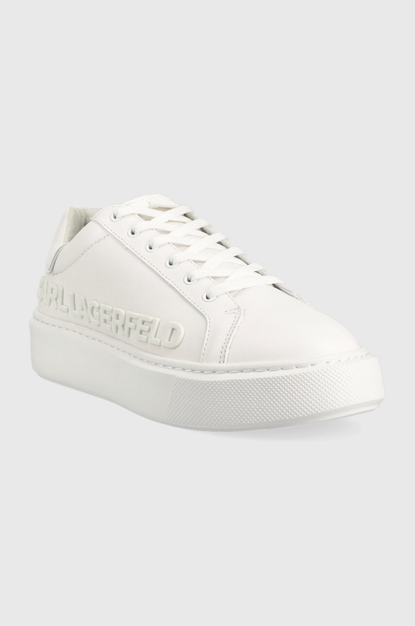 Karl Lagerfeld sneakersy skórzane KL62210 MAXI KUP biały