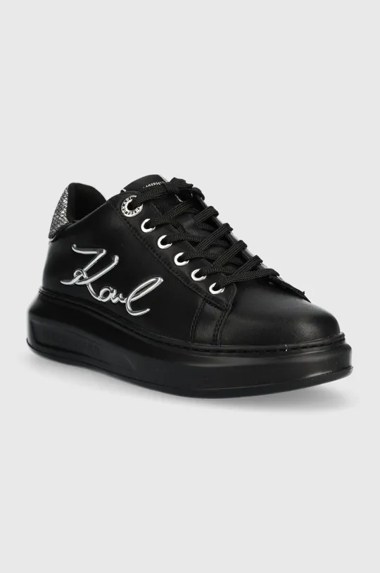 Δερμάτινα αθλητικά παπούτσια Karl Lagerfeld KL62510A KAPRI μαύρο