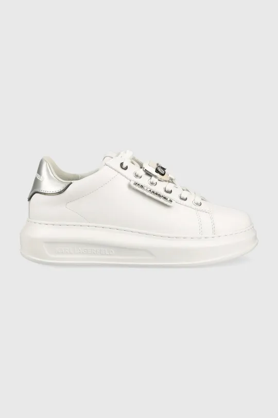 biały Karl Lagerfeld sneakersy skórzane KL62576K KAPRI Damski