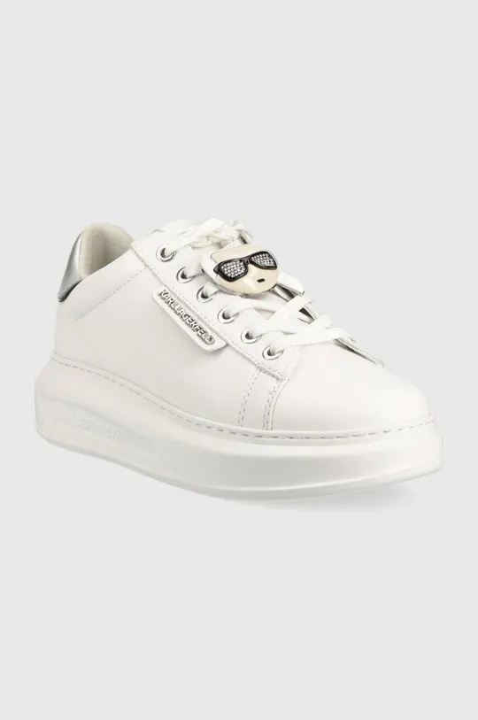 Karl Lagerfeld sneakersy skórzane KL62576K KAPRI biały