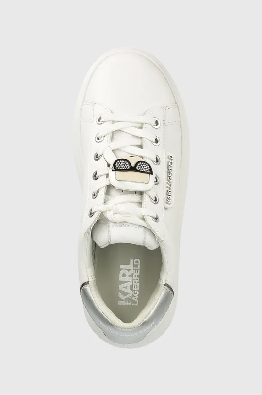 biały Karl Lagerfeld sneakersy skórzane KL62576K KAPRI