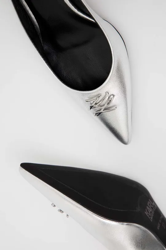 ασημί Δερμάτινα γοβάκια Karl Lagerfeld KL30617 K-BLOK