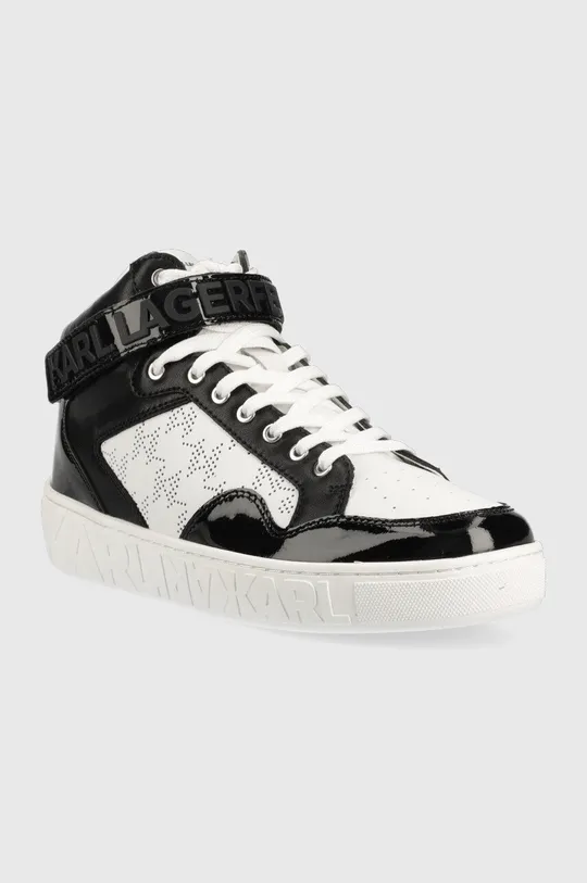 Karl Lagerfeld sneakersy skórzane KUPSOLE III czarny