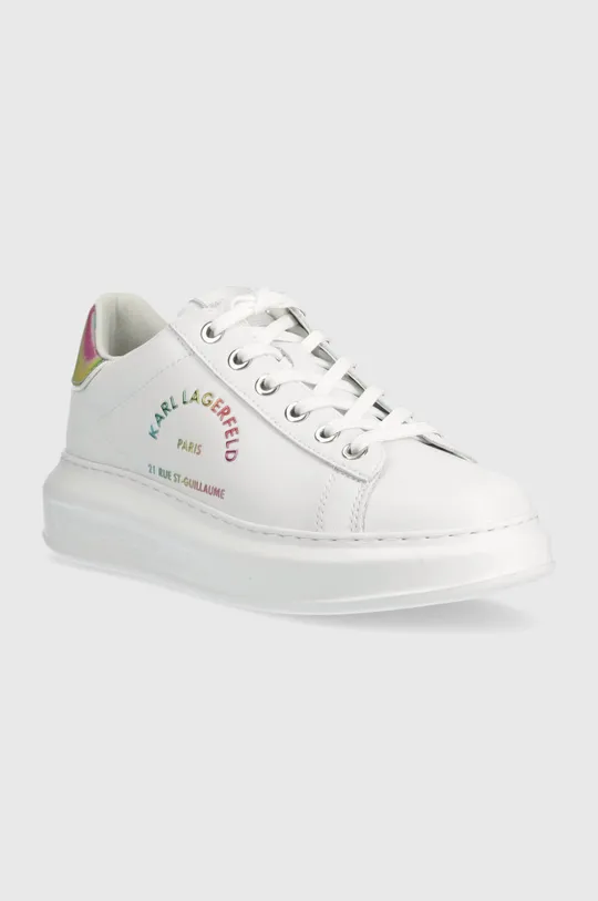 Karl Lagerfeld sneakersy skórzane KL62538L KAPRI biały