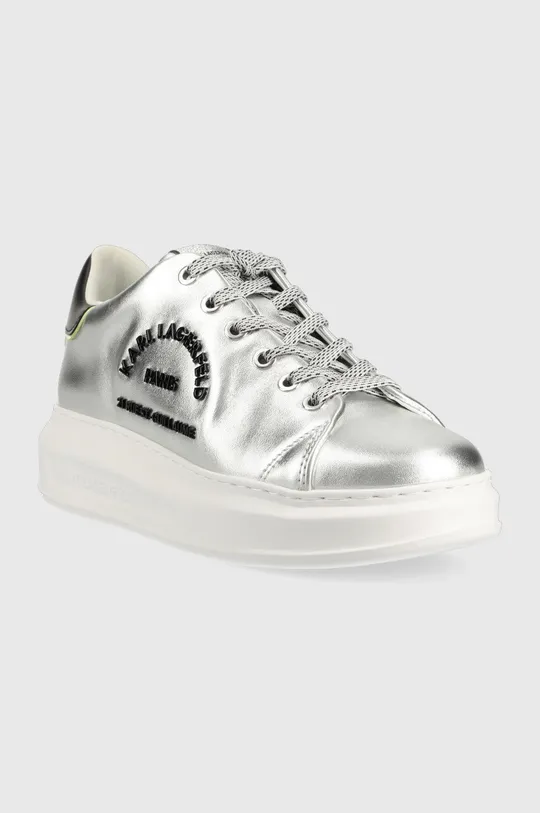 Шкіряні кросівки Karl Lagerfeld KL62539D Kapri срібний