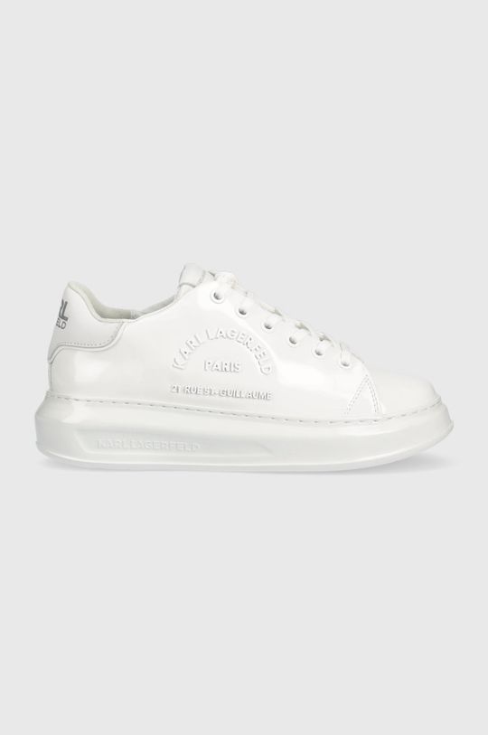 biały Karl Lagerfeld sneakersy skórzane KL62539S KAPRI Damski