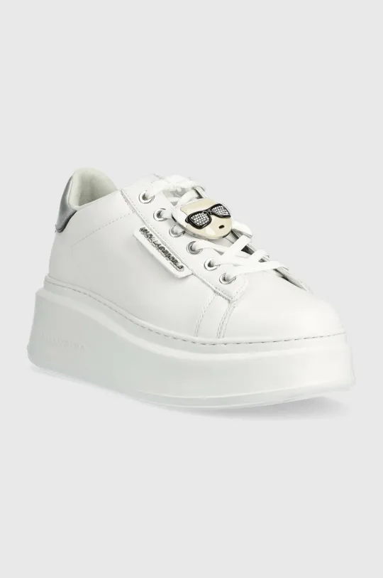 Δερμάτινα αθλητικά παπούτσια Karl Lagerfeld KL63576K ANAKAPRI λευκό