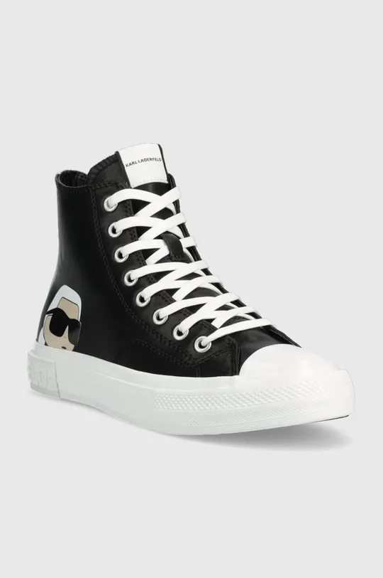 Δερμάτινα ελαφριά παπούτσια Karl Lagerfeld KL60355N KAMPUS III μαύρο