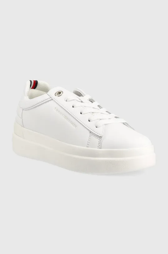 Δερμάτινα αθλητικά παπούτσια Tommy Hilfiger Fw0fw06511 Feminine Elevated Sneaker λευκό
