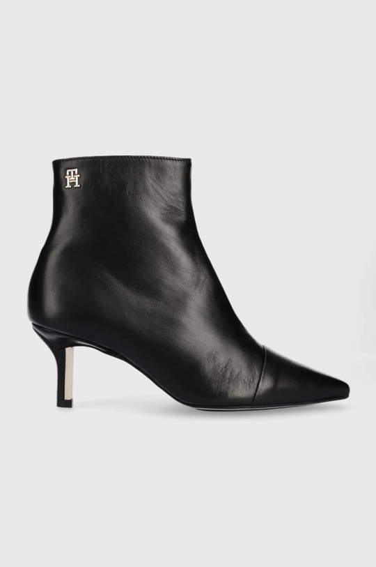 μαύρο Δερμάτινες μπότες Tommy Hilfiger FW0FW06837 POINTY HEEL BOOT Γυναικεία