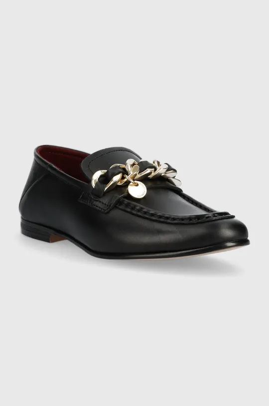 Tommy Hilfiger mokasyny skórzane CHAIN LOAFER czarny