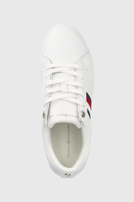 λευκό Δερμάτινα αθλητικά παπούτσια Tommy Hilfiger fw0fw06903 essential stripes sneaker