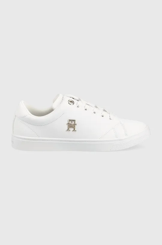 λευκό Δερμάτινα αθλητικά παπούτσια Tommy Hilfiger Fw0fw06905 Essential Th Logo Sneaker Γυναικεία
