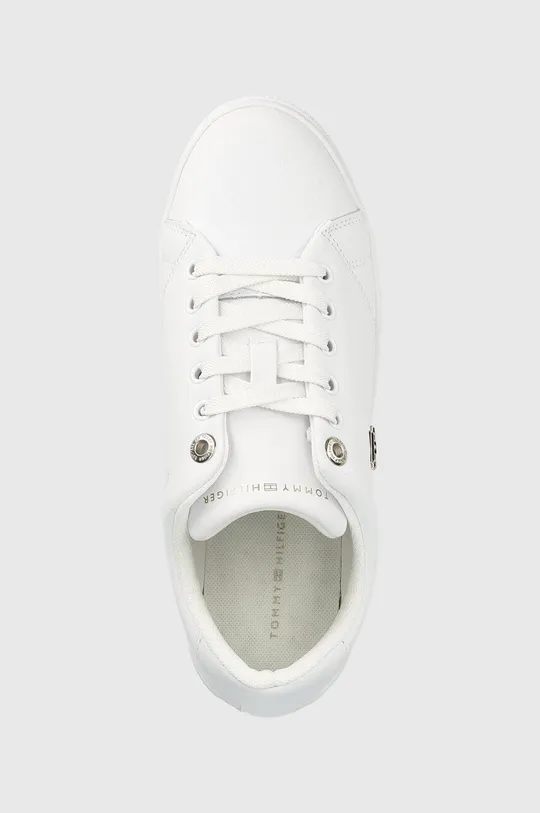 λευκό Δερμάτινα αθλητικά παπούτσια Tommy Hilfiger Fw0fw06905 Essential Th Logo Sneaker