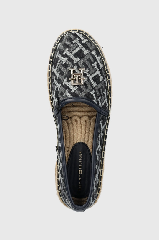 granatowy Tommy Hilfiger espadryle TH MONOGRAM DENIM ESPADRILLE