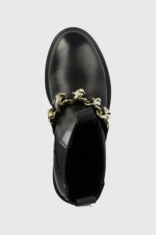 чорний Шкіряні черевики Tommy Hilfiger FW0FW07046 MONOCHROMATIC CHELSEA BOOT CHAIN