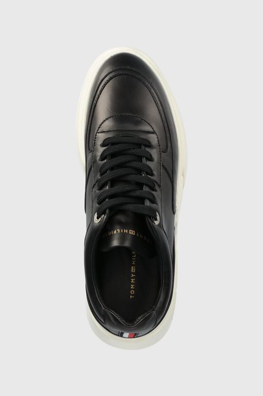černá Kožené sneakers boty Tommy Hilfiger FW0FW06855 CHUNKY LEATHER SNEAKER