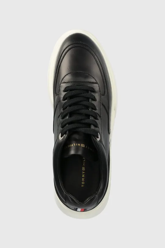 μαύρο Δερμάτινα αθλητικά παπούτσια Tommy Hilfiger FW0FW06855 CHUNKY LEATHER SNEAKER