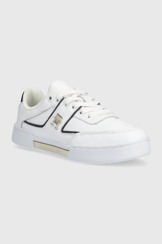 Δερμάτινα αθλητικά παπούτσια Tommy Hilfiger Th Prep Court Sneaker λευκό