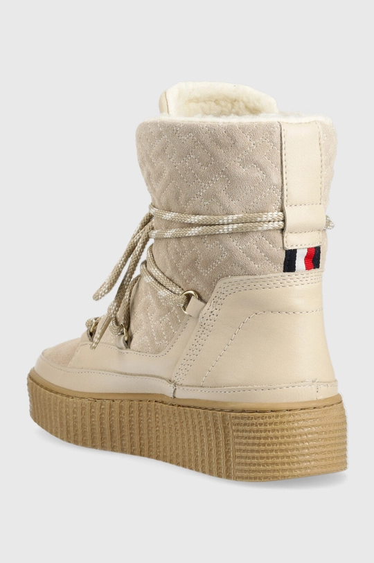 Usnjene snežke Tommy Hilfiger FW0FW06852 SNOW BOOT MONOGRAM  Zunanjost: Naravno usnje, Semiš usnje Notranjost: Tekstilni material Podplat: Sintetični material