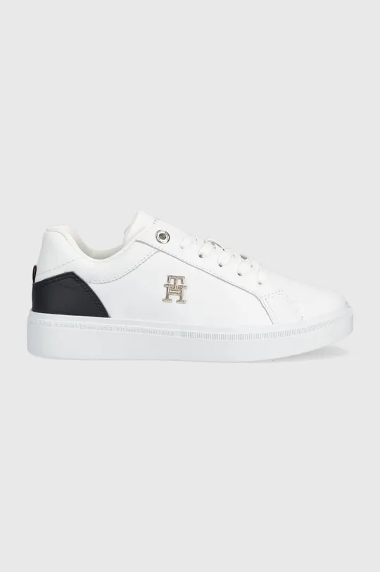λευκό Δερμάτινα αθλητικά παπούτσια Tommy Hilfiger Th Court Sneaker Γυναικεία