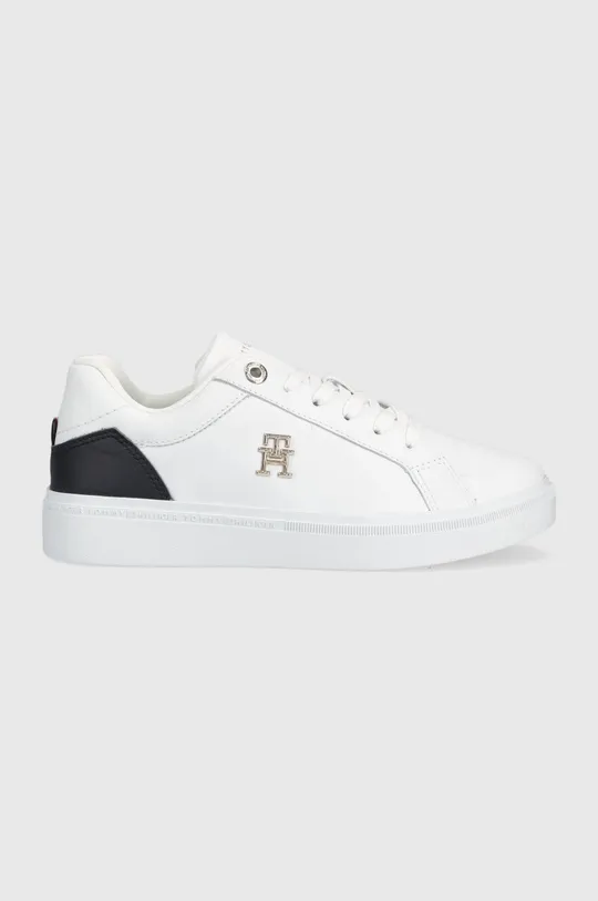 biały Tommy Hilfiger sneakersy skórzane TH COURT SNEAKER Damski