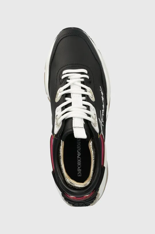 fekete Emporio Armani bőr sportcipő