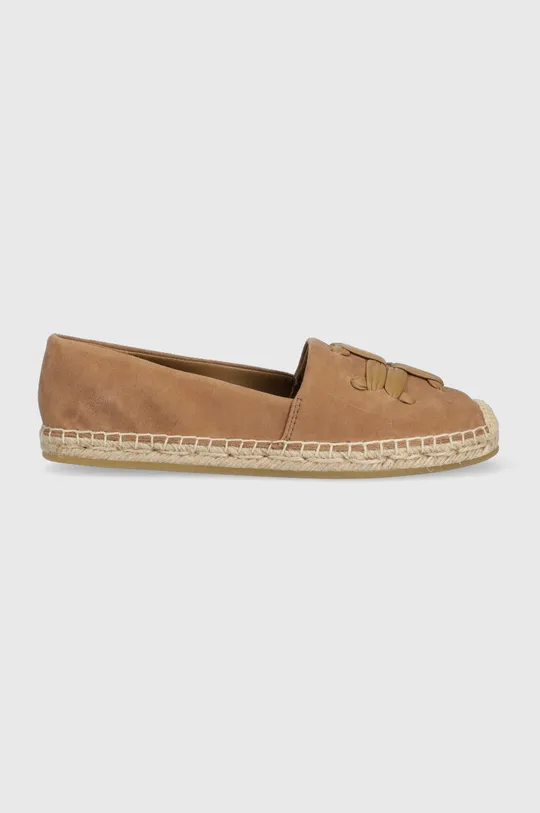 brązowy Tory Burch espadryle zamszowe Woven Damski