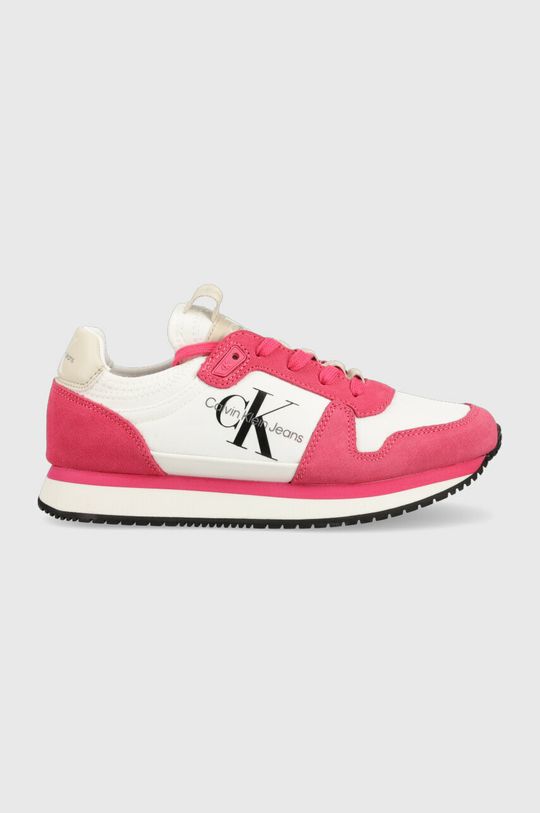 růžová Sneakers boty Calvin Klein Jeans RUNNER SOCK LACEUP NY-LTH WN Dámský
