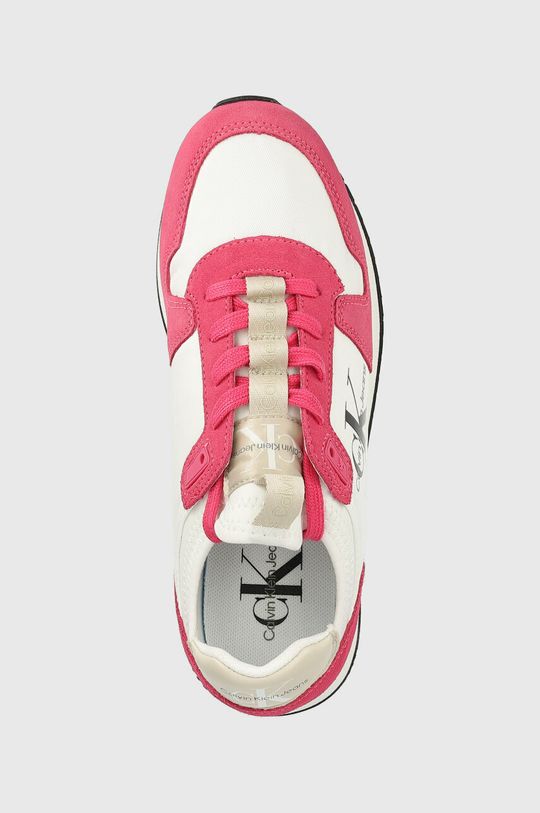 růžová Sneakers boty Calvin Klein Jeans RUNNER SOCK LACEUP NY-LTH WN
