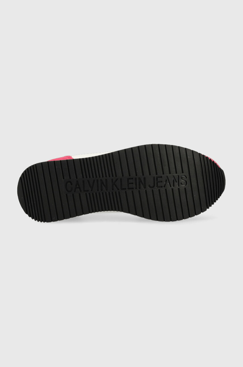 Sneakers boty Calvin Klein Jeans RUNNER SOCK LACEUP NY-LTH WN Dámský