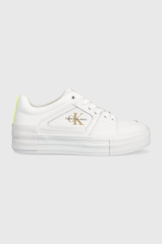 bela Superge Calvin Klein Jeans VULC FLATFORM BOLD FLUO CONTR Ženski