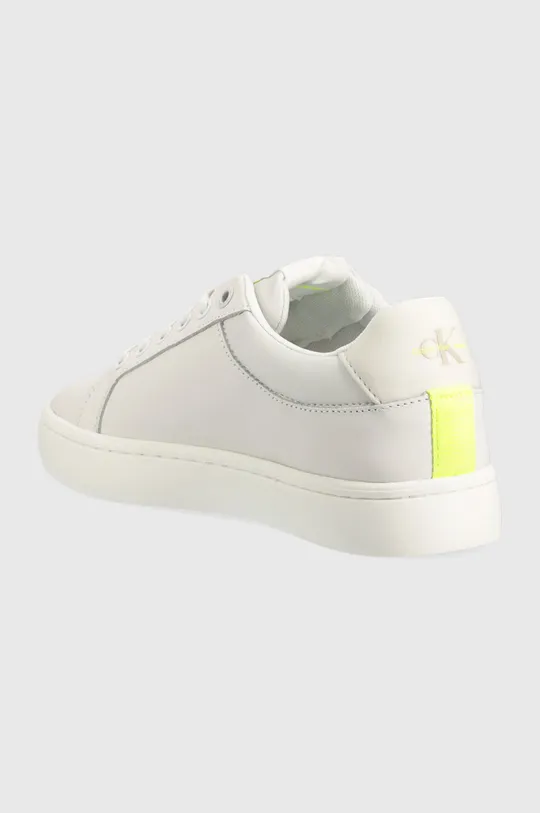 Usnjene superge Calvin Klein Jeans CLASSIC CUPSOLE FLUO CONTRAST WN  Zunanjost: Naravno usnje Notranjost: Tekstilni material Podplat: Sintetični material