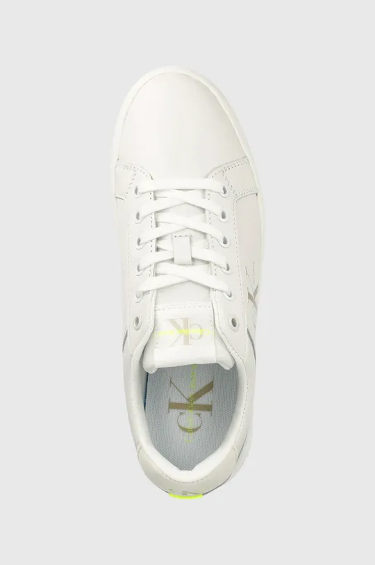 λευκό Δερμάτινα αθλητικά παπούτσια Calvin Klein Jeans CLASSIC CUPSOLE FLUO CONTRAST WN