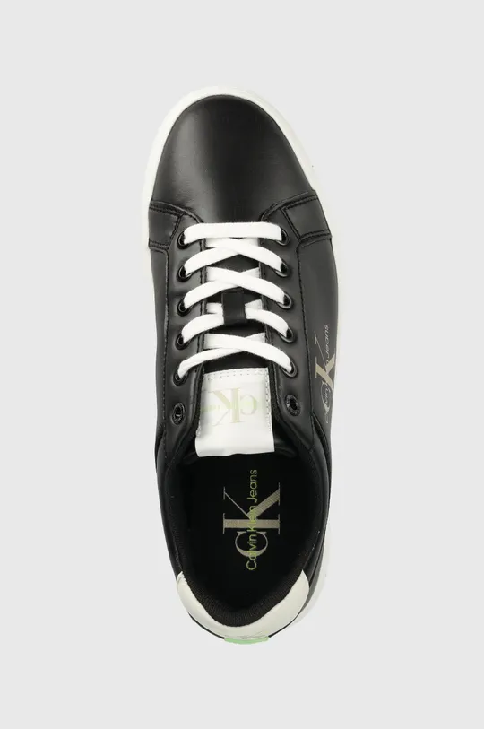 μαύρο Δερμάτινα αθλητικά παπούτσια Calvin Klein Jeans CLASSIC CUPSOLE FLUO CONTRAST WN