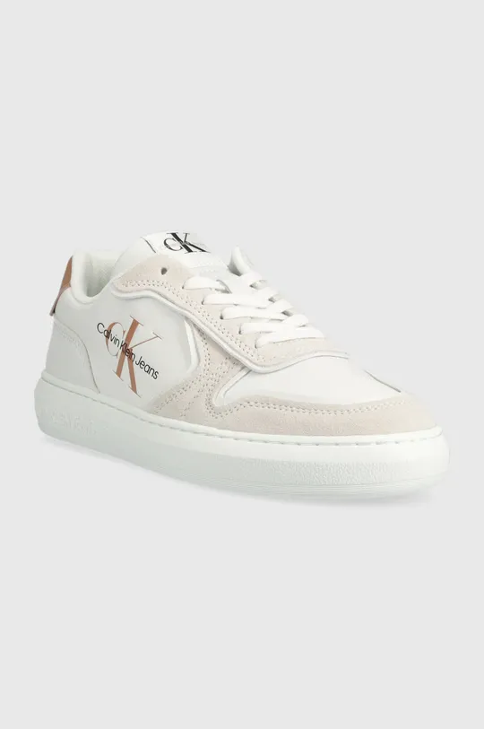Δερμάτινα αθλητικά παπούτσια Calvin Klein Jeans CASUAL CUPSOLE IRREGULAR LINES W λευκό